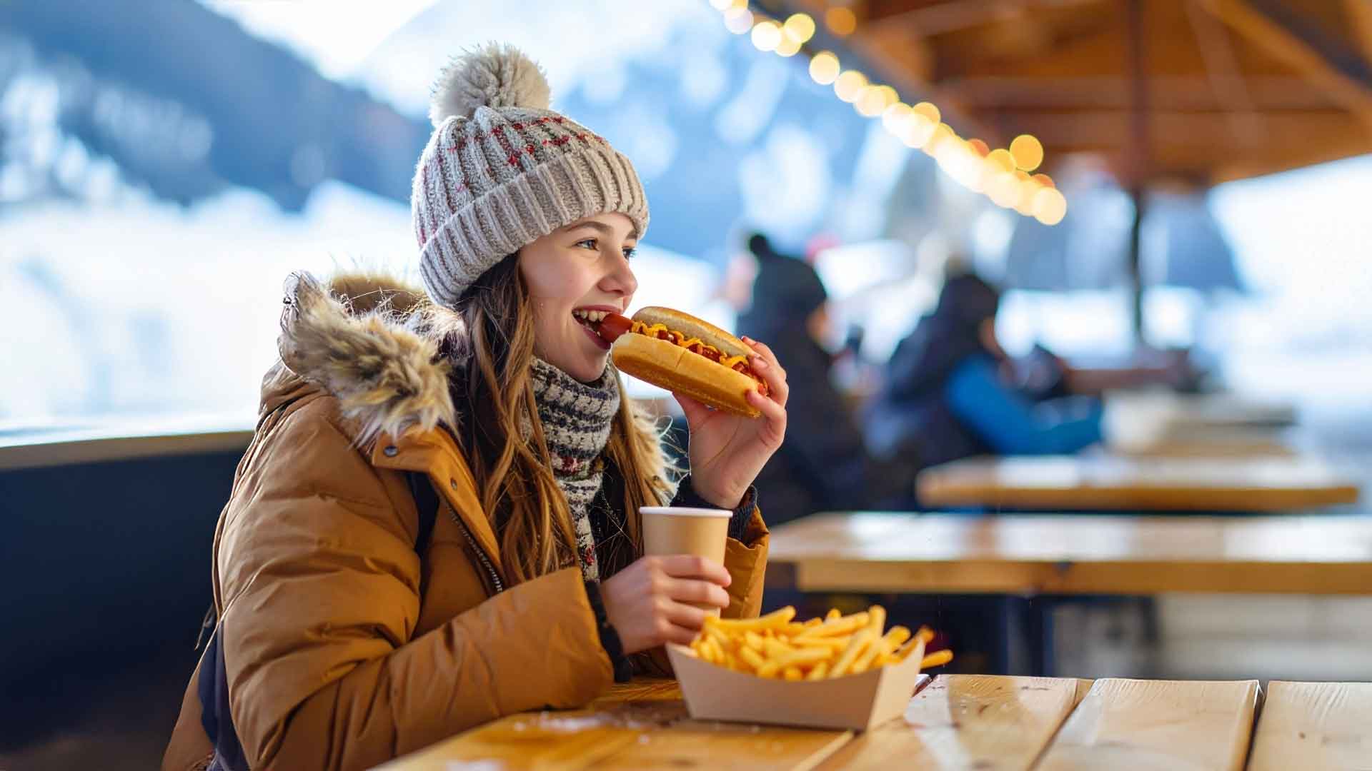 snowboarders getting off lift.